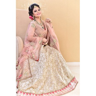 Pure Silk Bridal Lehenga with heavy handwork